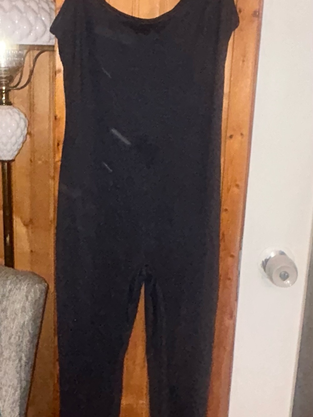 Black Sleeveless Scoop-Neck Jumpsuit